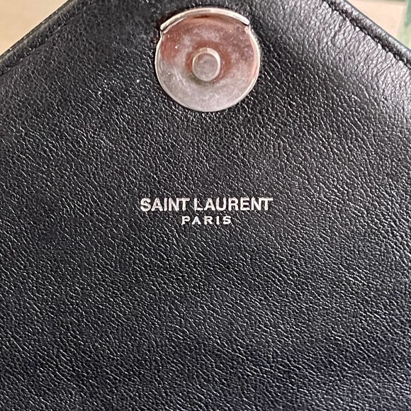 ❌SOLD❌Saint Laurent YSL College Monogram Calfskin Medium Black SIlver Crossbody - Picture 12 of 14